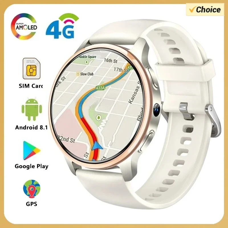 

2025 P68 4G Android Watch Smartwatch Polish Menu 466*466 Amoled With 500W Dual Camera Heart GPS WIFI 4GB+128GB Bluetooth Rate