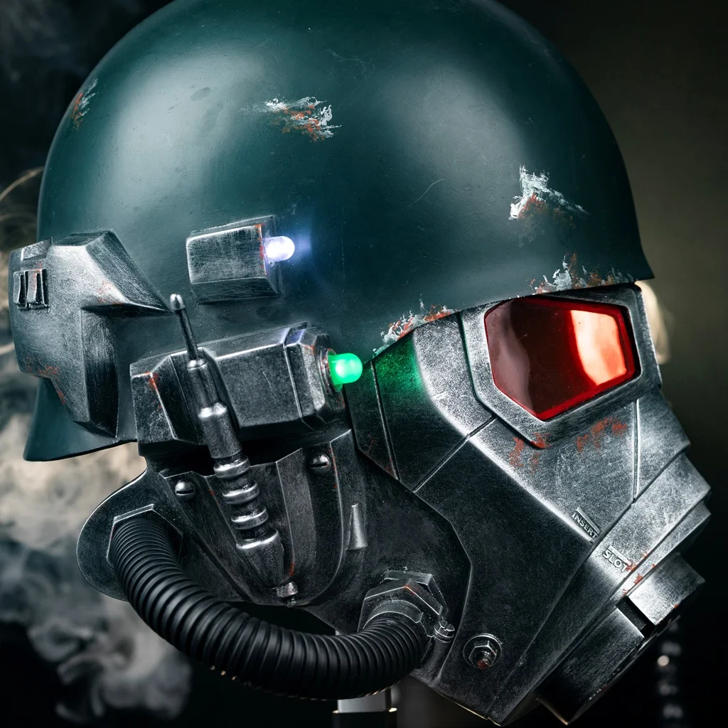 Xcoser Game Fall out 4 NCR Veteran Ranger Helmet Cosplay Prop LED Light Resin Replicas - view 5