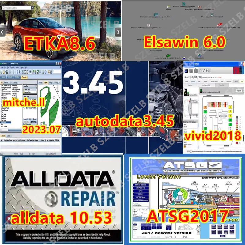 

Latest version ETKA8.6+autodata3.45+Elsawin6.0+alldata10.53+vivid2018+ATSG2017 +Free installation+installation video