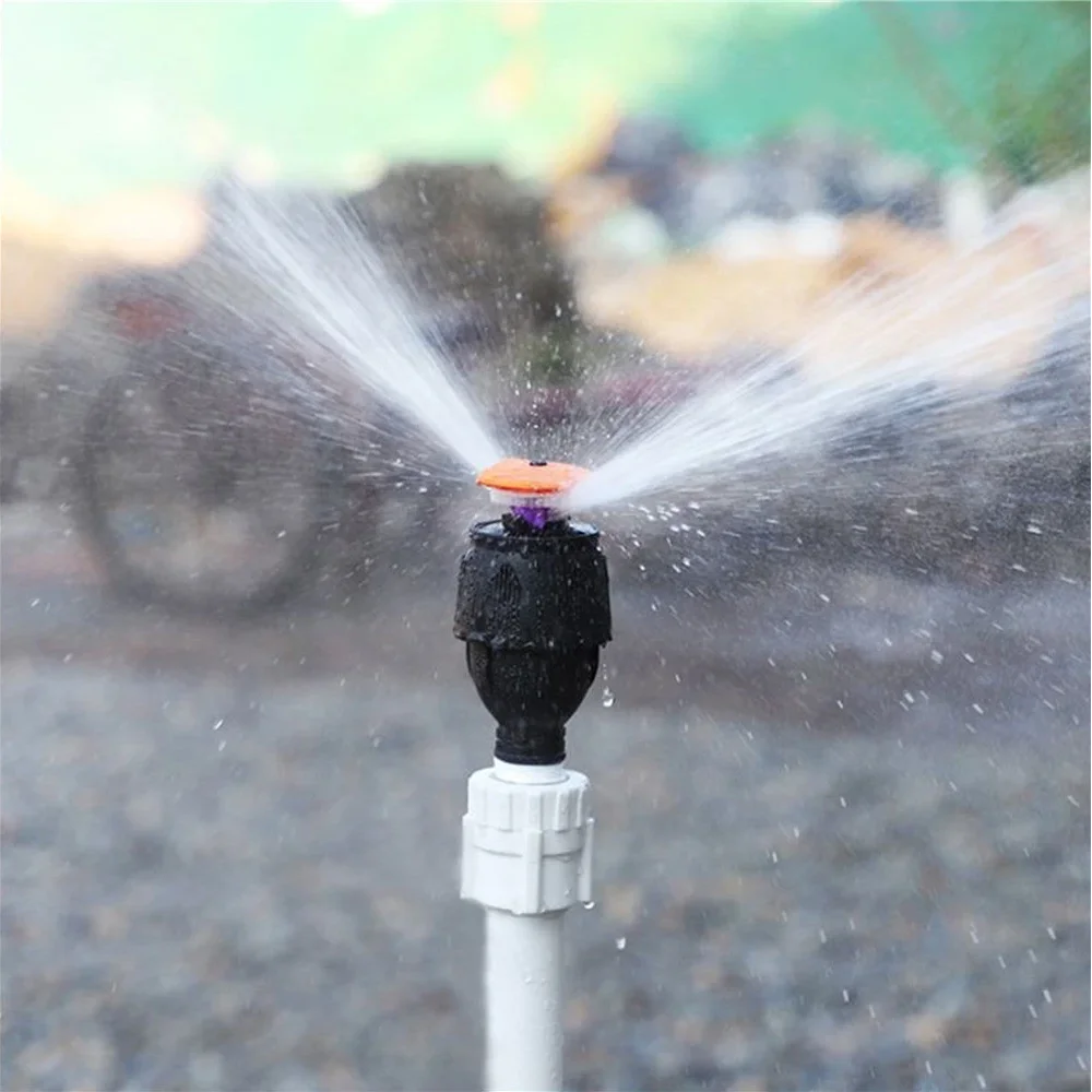 360 °   رؤوس رش دوارة طويلة المدى لري الزراعة والحديقة - متوافقة مع تركيبات 1/2 بوصة و3/4 بوصة