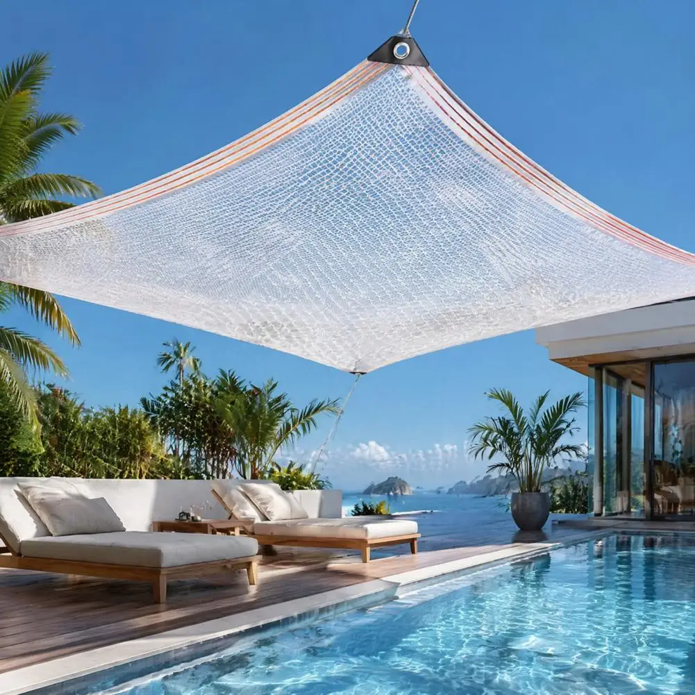 Patio Sun Protection Cover White Shade Net White Shade Cloth Garden Cover Plant Sun Protection Mesh Tarp with Grommets Outdoor