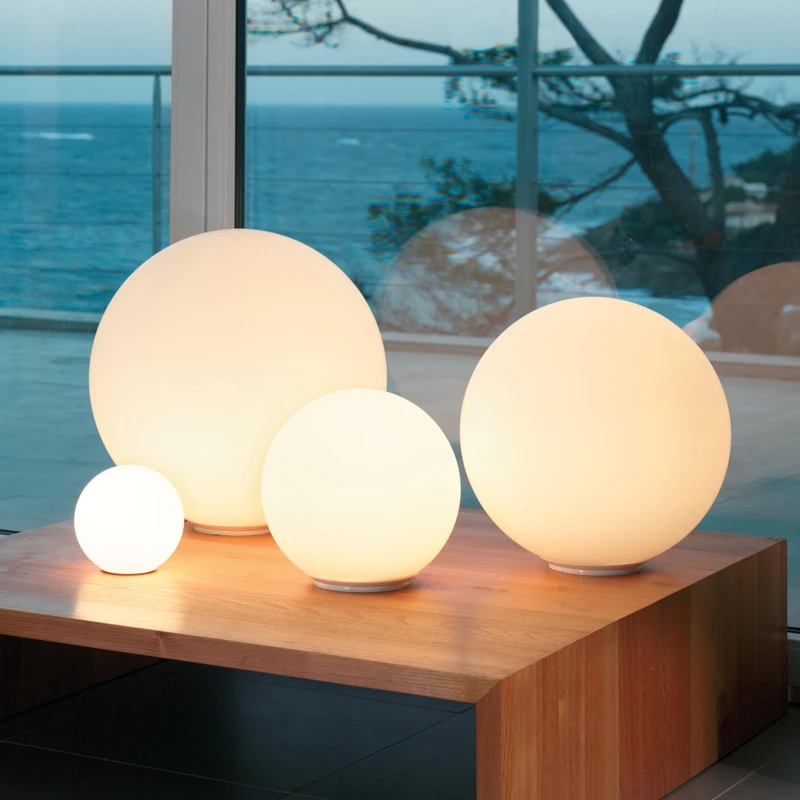 Uma geração de minimalista lâmpada led designer criativo lua personalidade redonda esfera de vidro atmosfera sala estar quarto decorat