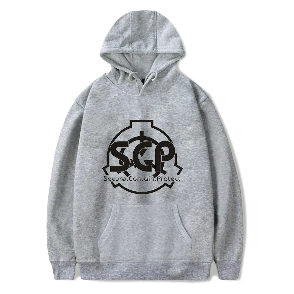 SCP Foundation Hoodie Secure Contain Protect Print Unisex Men Women Oversized Fleece Sweatshirt Long Sleeve