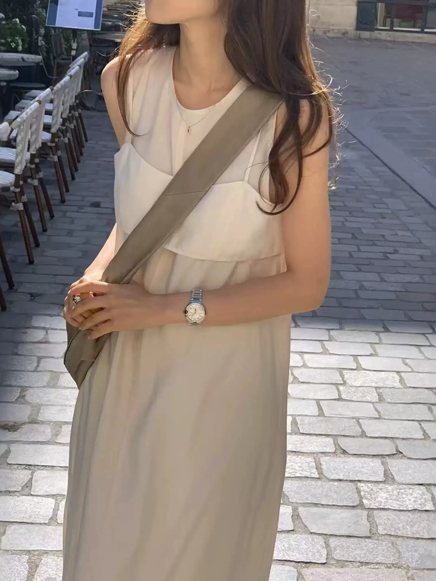 

Ladies Loose Draped Vest Dr Summer New Simple Elegance ort Layered Wear Tank Top Comfortable Breathable Casual Street Sle