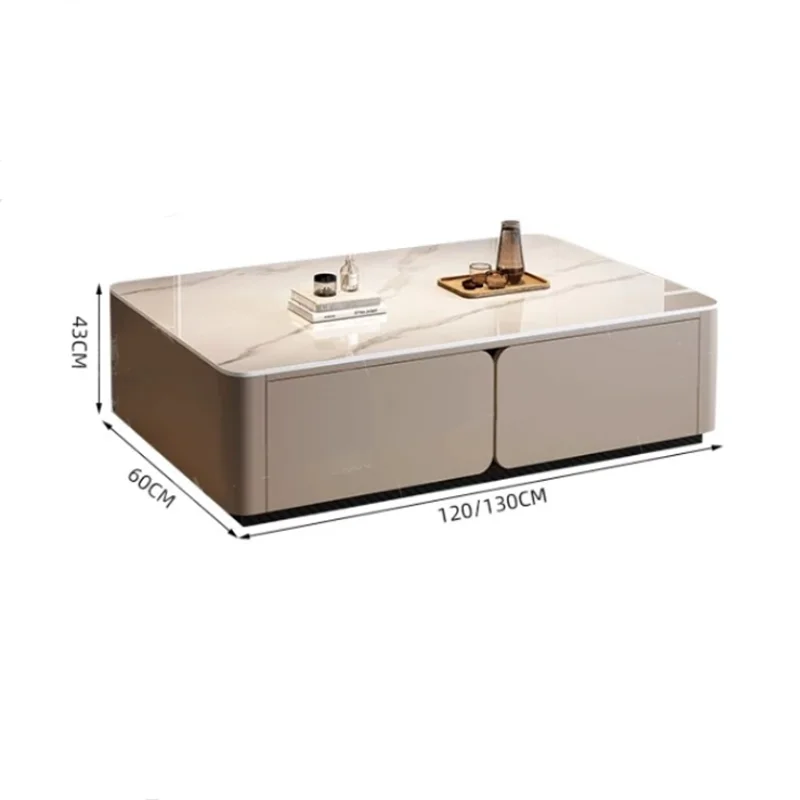 Display Side Table European Modern Storage Luxury Coffee Tables Nordic Aesthetic Table Basse De Salon Living Room Furniture