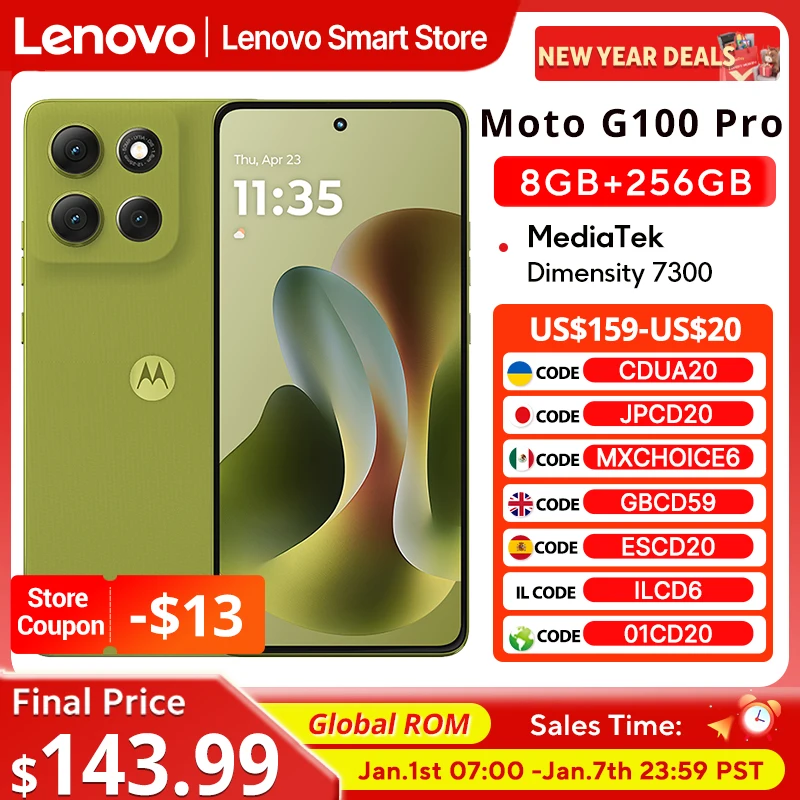 Motorola Moto G100 Pro SmartPhone Dimensity 7300 Global ROM 6.7-inch 1.5K pOLED 120Hz Display 50MP AI Camera 6720mAh Cellphone