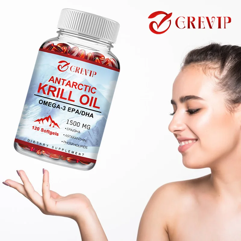 

Antarctic Krill Oil - Reduce Joint and Knee Pain, Supports Brain, Heart & Cardiovascular Health - Omega-3 EPA, DHA