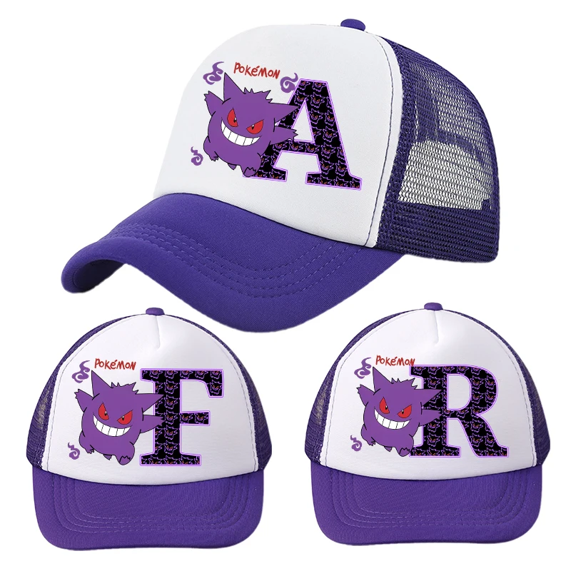 

Pokemons Baseball Cap Boy Girl Cartoon Anime A-Z Letter Sun Hat Parent Child Couple Casual Outdoor Hats Peaked Cap Birthday Gift
