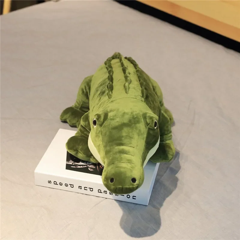 Jouet en peluche alligator pour enfants, animal en peluche, vraie vie, simulation de poupées crocodile, oreiller créatif Kawaii, cadeaux de Noël, 90 cm, 120cm