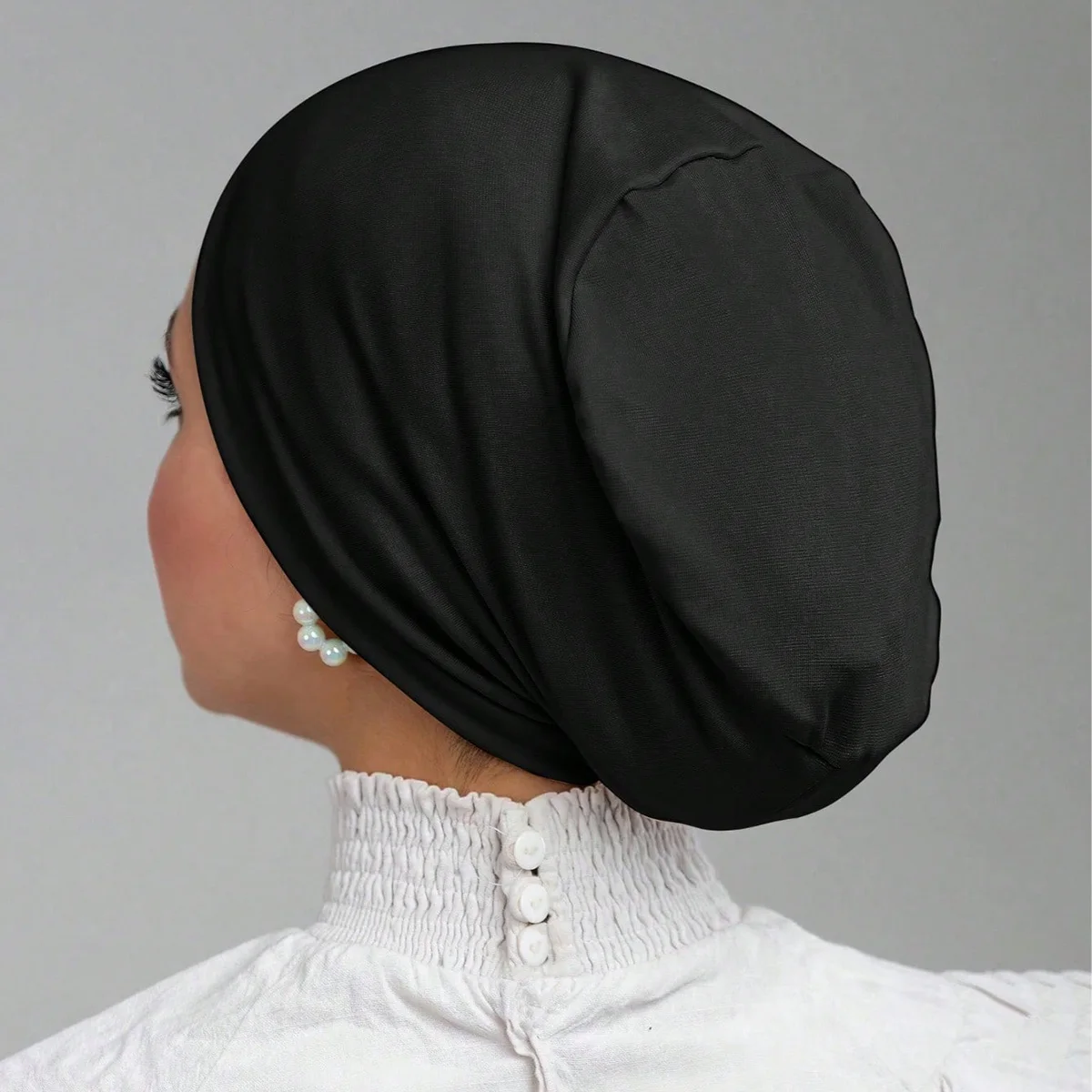 Hijabs de Jersey Modal de algodón sólido para mujeres musulmanas, gorros de tubo de turbante, gorro interior con Base elástica, gorros para la cabeza para mujer