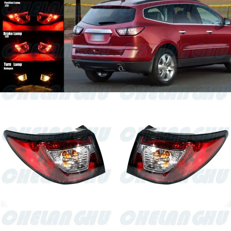 

Pair Outer Side Rear Light Tail Lamp With Bulbs GM2804112 GM2805112 For Chevrolet Traverse 2013 2014 2015 2016 2017