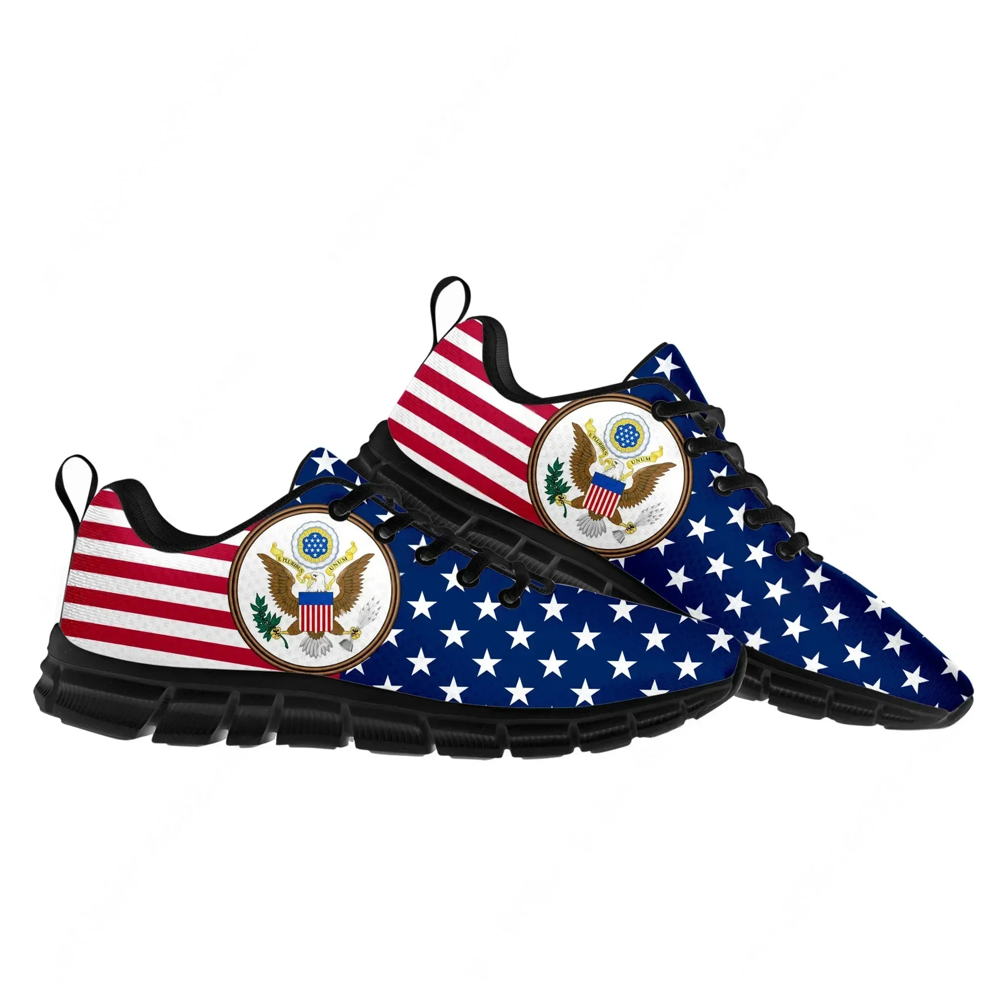 

USA Flag America Red Blue White Art Sports Shoes Mens Womens Comfortable Breathable Sneakers Casual Custom Quality Couple Shoes