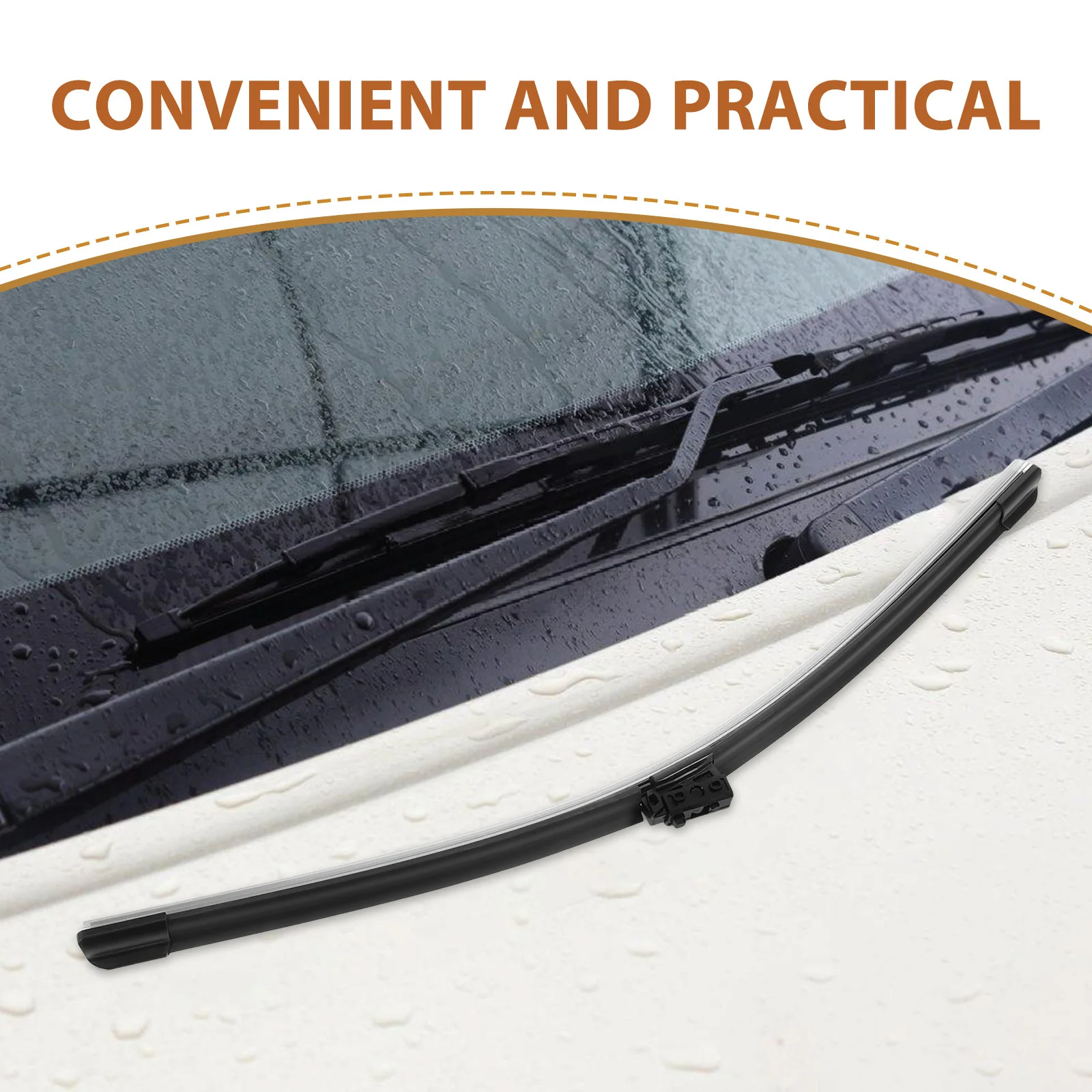 

2Pcs Frameless Windshield Wiper Blades Precise Fit Secure Installation Quiet Operation Enhanced Wiping Performance Car Wiper
