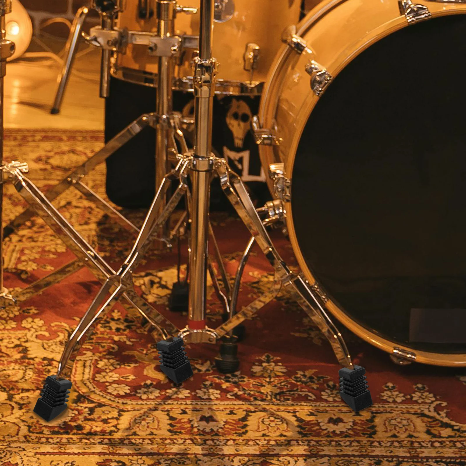 3 قطعة استبدال المطاط لأجزاء قرع المضادة للانزلاق رف الساق طقم طبلة حامل منصات منصات مجموعة طبلة دائم حامل الحصير #2