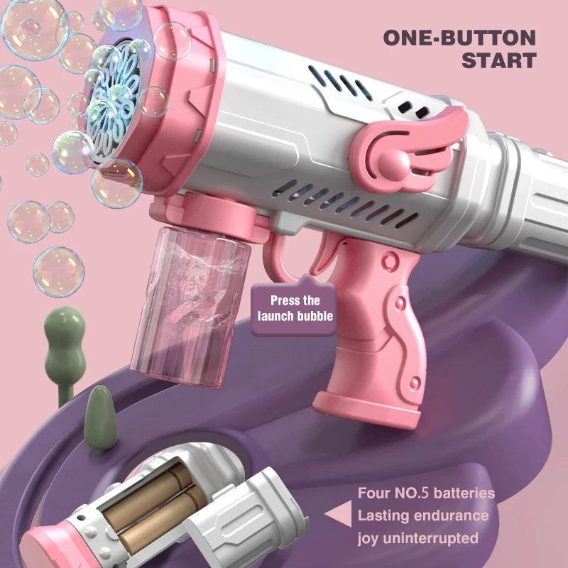 Elektryczny pistolet do baniek mydlanych z 12 otworami Automatyczna maszyna do dmuchania baniek mydlanych Przenośna zabawka dla dzieci na zewnątrz Prezent na przyjęcie weselne Urodziny