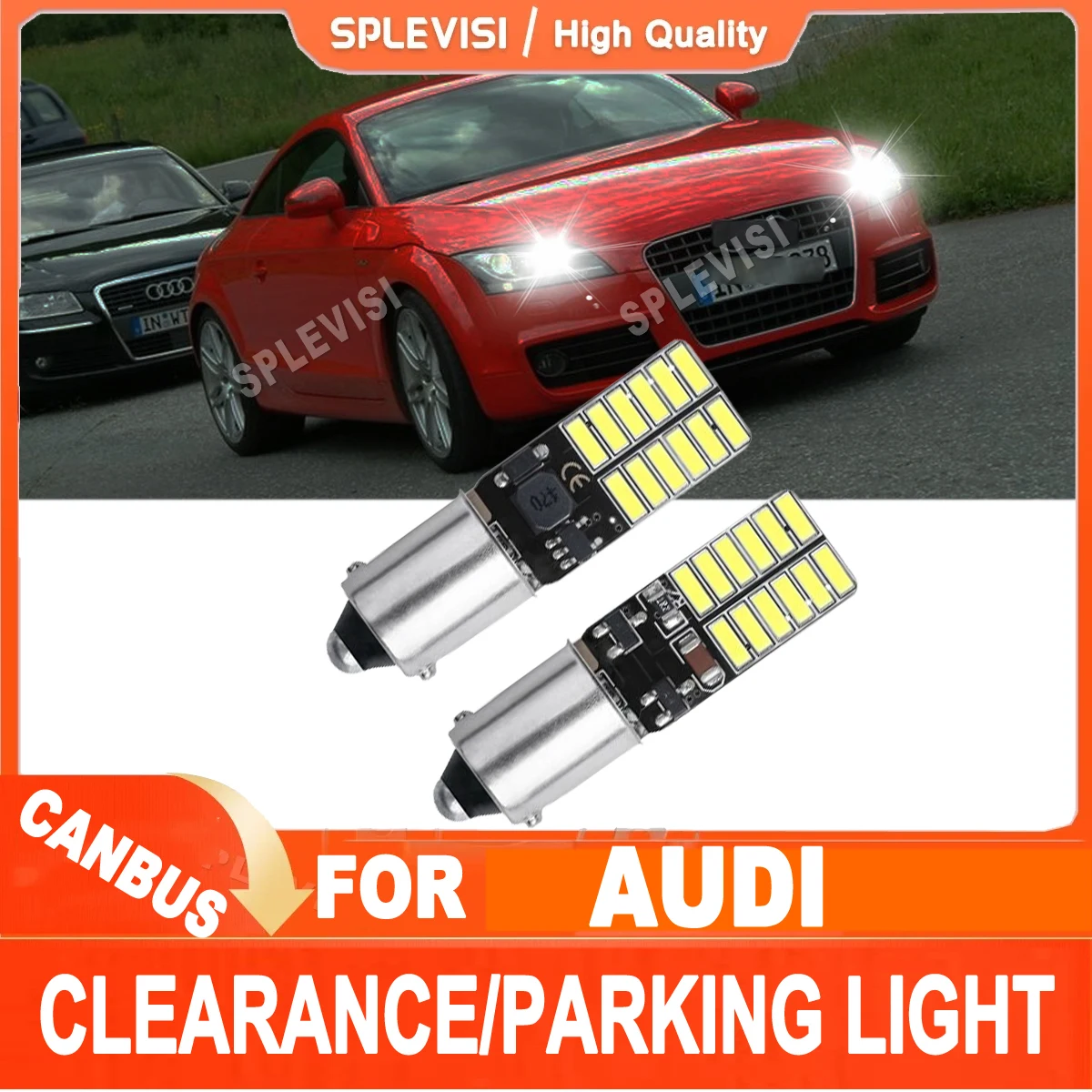 

2Pcs 6000K White Clearance Lamp led lights BA9S Upgrade Kit For Audi TT 8N 1998-2006 1999 2000 2001 2002 2003 2004 2005