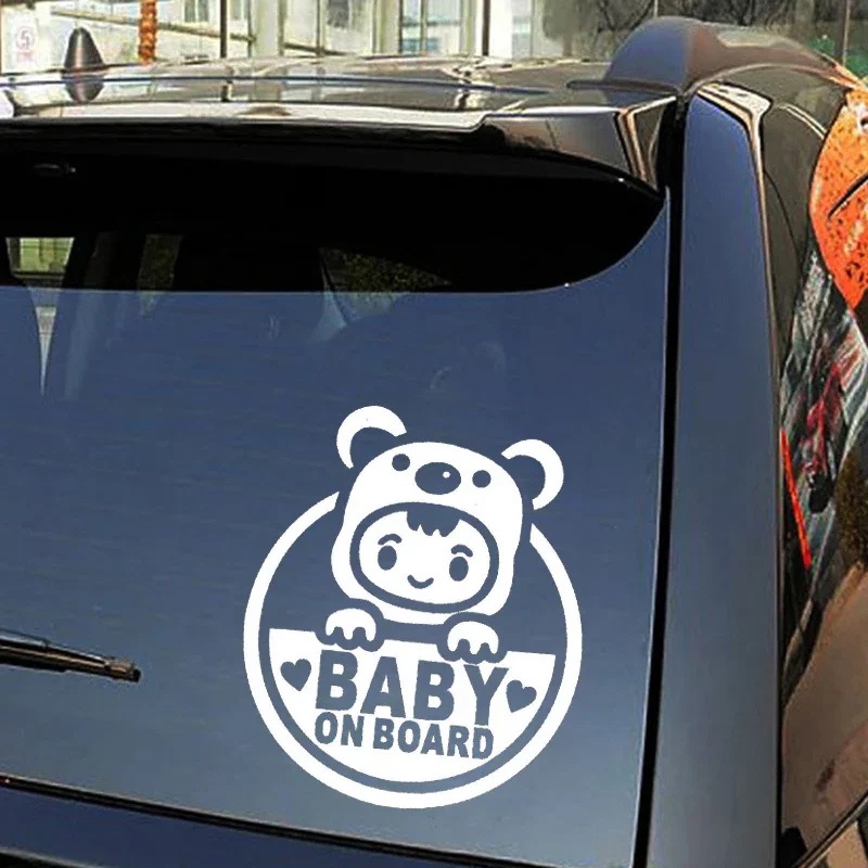 LYKX Funny Baby on Board Car Sticker Reflective Automobiles Motorcycles Exterior Accessories PVC Decals for Bmw Audi Vw view 5