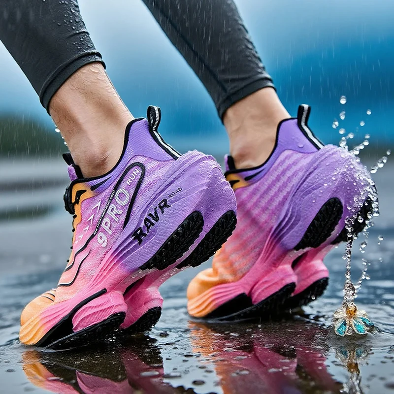 

Men Running Shoes Breathable Jogging Shoes Non-Slip Couple Carbon Plate Trainer Sneakers Tennis shoe Outdoor Off-road Cushioning