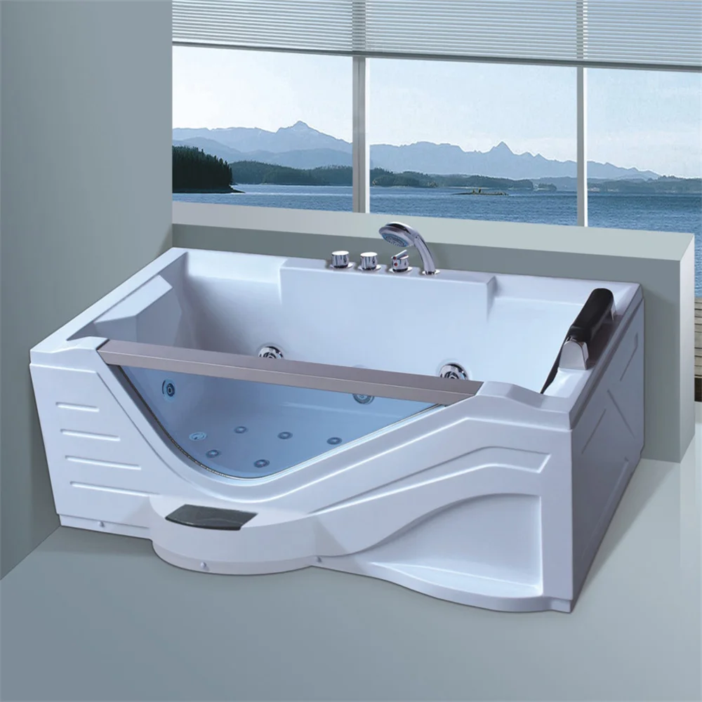 Picture 7: Factory Directly Whirlpool  Modern Acrylic Freestanding Massage Bathtub