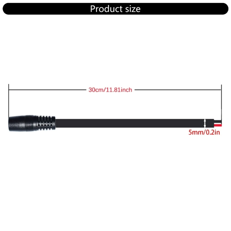 Strom-Pigtail-Kabel DC7909, Buchsenstecker auf blanken Draht, Netzkabel mit offenem Ende