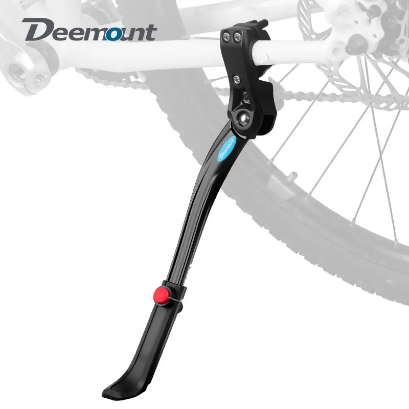 

Усиленная подножка Deemount из сплава для велосипедов 24-29 дюймов/700C, MTB, шоссейных и электровелосипедов, регулируемая боковая подставка с противоскользящей большой опорной площадкой
