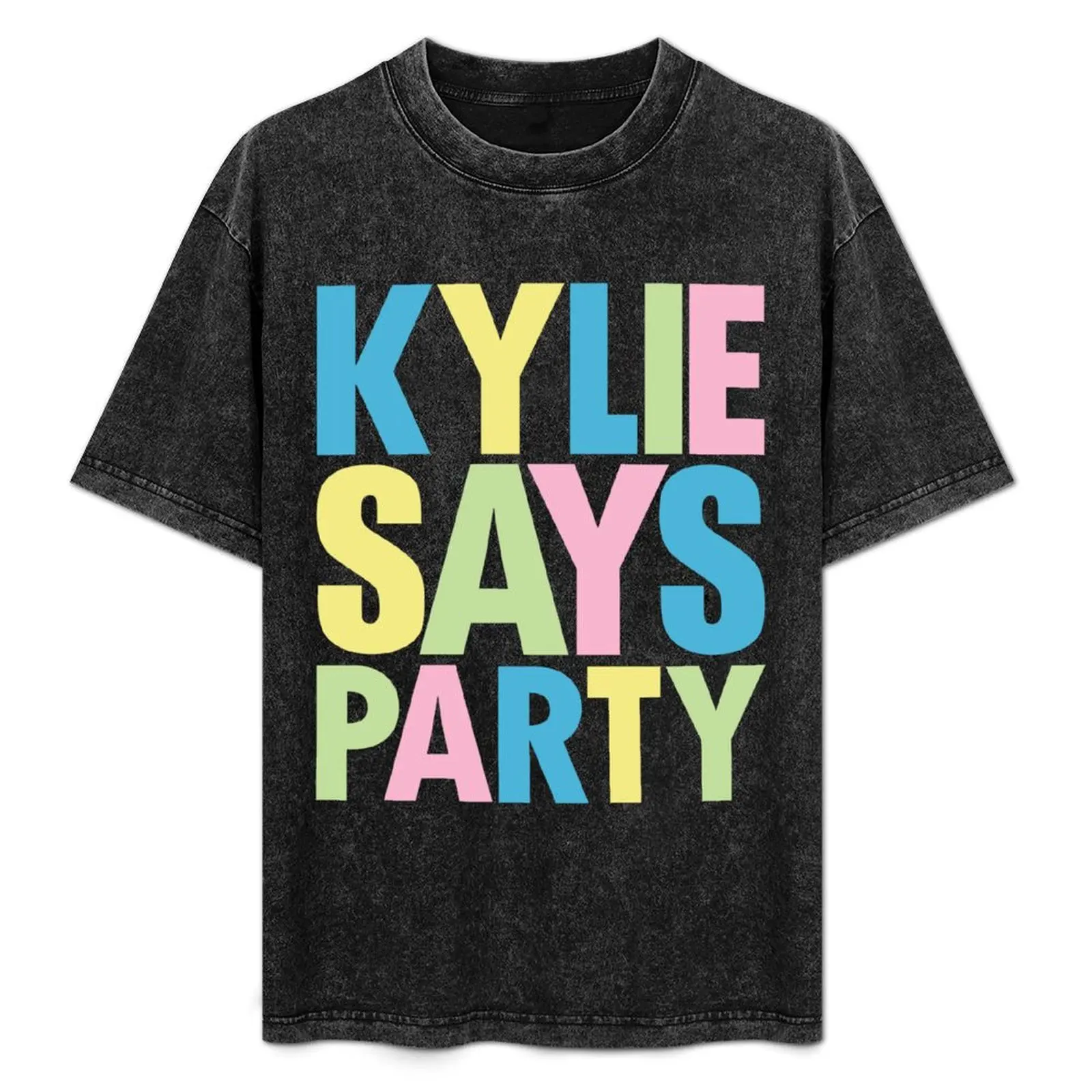 Kylie Minogue - Kylie Says Party T-Shirt blue archive customs mens t shirts