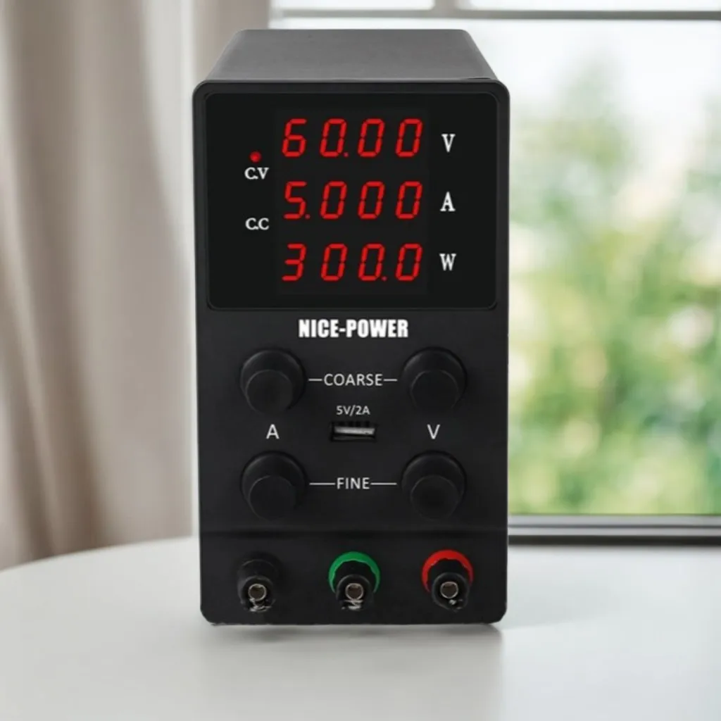 Sps605 60V 5A Black Lab Dc Power Supply ปรับแรงดันไฟฟ้าและกระแสได้