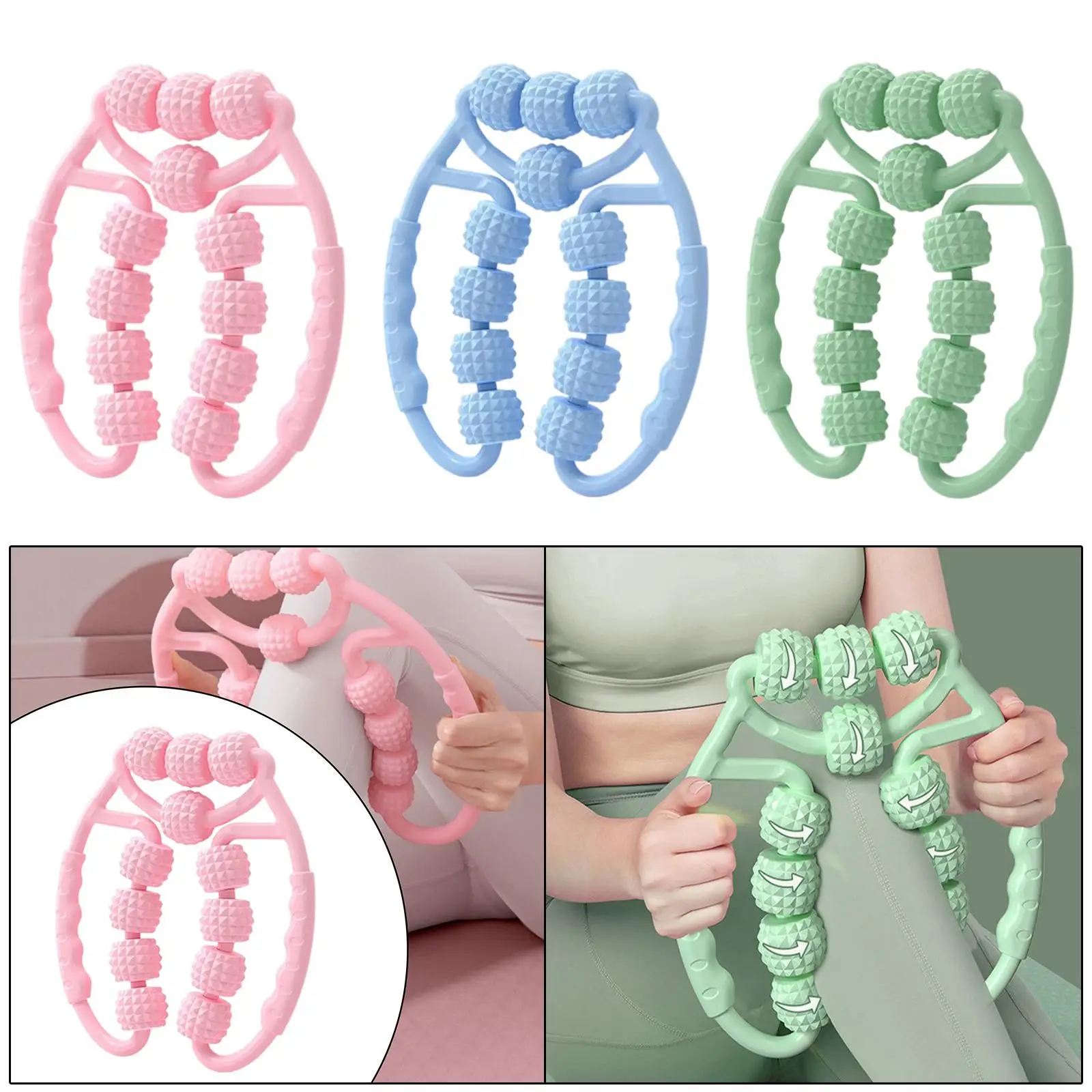 Массажный ролик для ног 12-колесное оборудование для бедер, икр, ног, физический