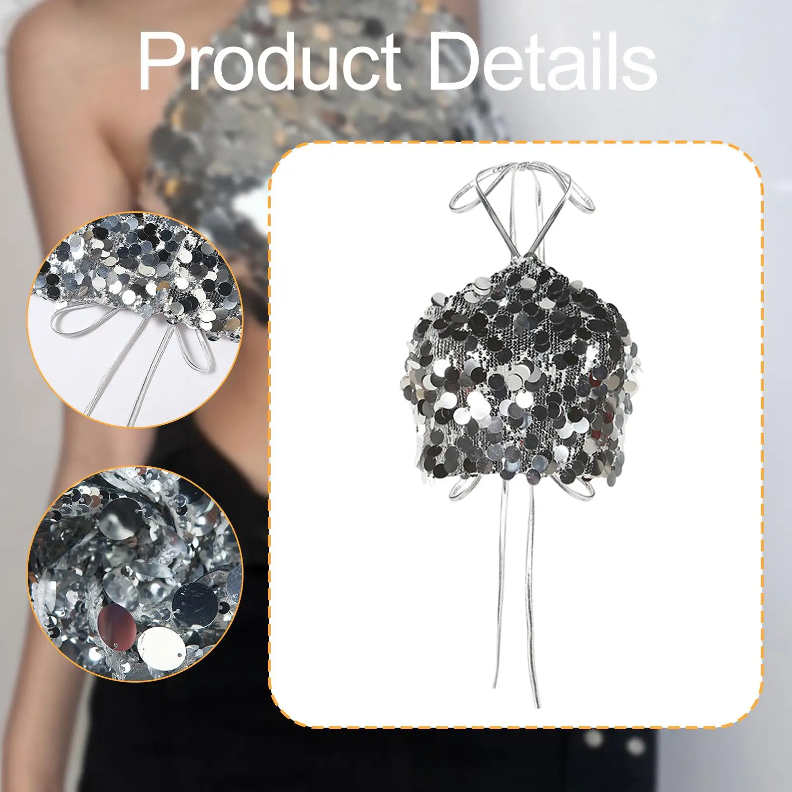 パーティー クラブ トップ レディース 多用途 スパンコール トップ レイブ ビーチ フェスティバル用