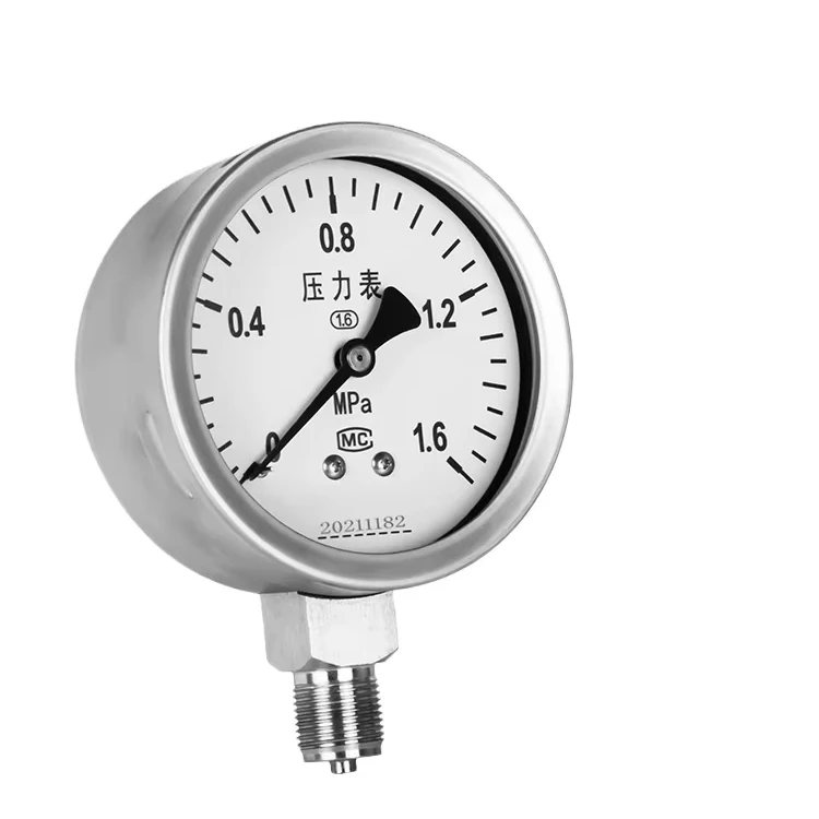 M20*1.5 Mechanical Radial Pressure Meter 0-0.1Mpa 0-2.5Mpa Dial Gauge for Water Liquid Oil G as 60mm/100mm Pressure Sensor