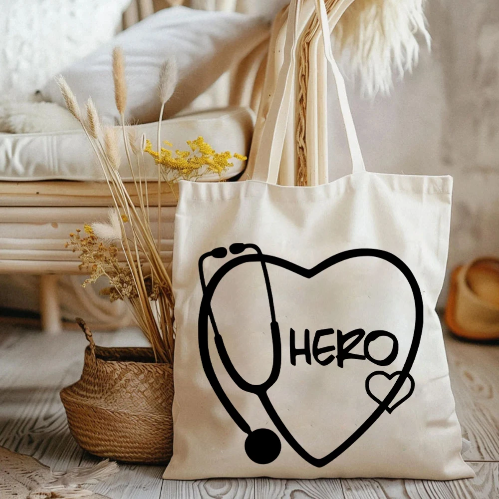 Bolsa de héroe con estetoscopio para mujer, regalo para la escuela de med, bolso de mano para mujer, bonito regalo de enfermera, bolsos de mano para mujer, bolso de mano bonito para médico para mujer