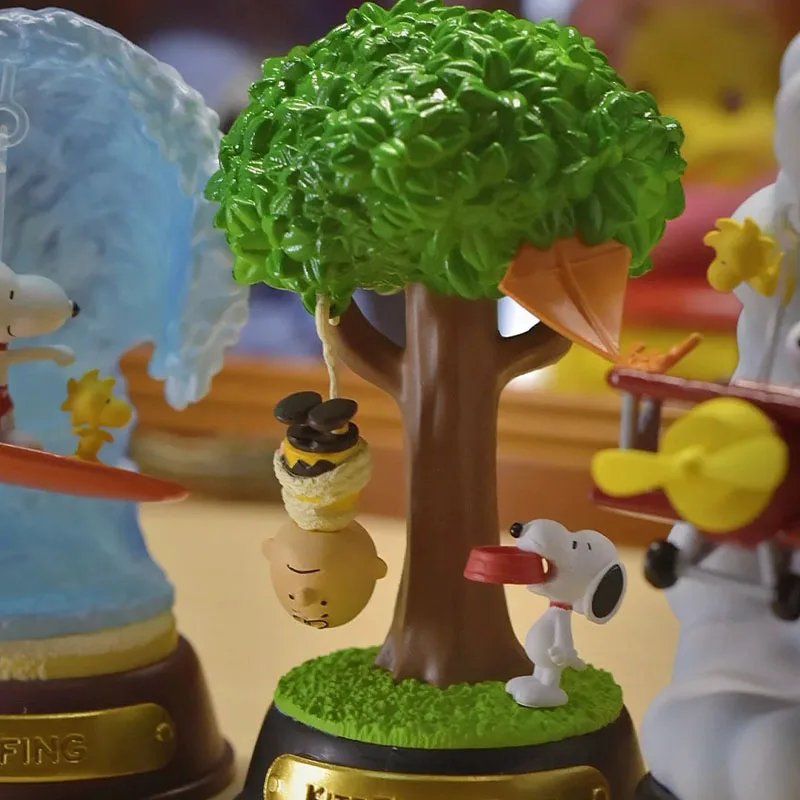 ريمينت سنوبي سوينغ سلسلة مصغرة مجموعة الساحرة حديقة المشهد لطيف الفول السوداني الشكل تحصيل الحركة المتحركة نموذج هدية لمحبي #6