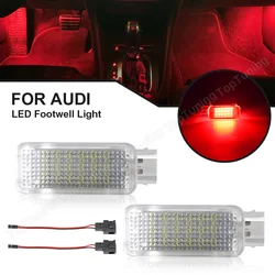 Luz LED roja para puerta de cortesía, lámpara de luz para maletero de Audi A3 8P A4 B6 B7 B8 B9 A6 S6 C6 A7 S7 A8 S8/Q5 Q7 R8 A1, 2 unidades
