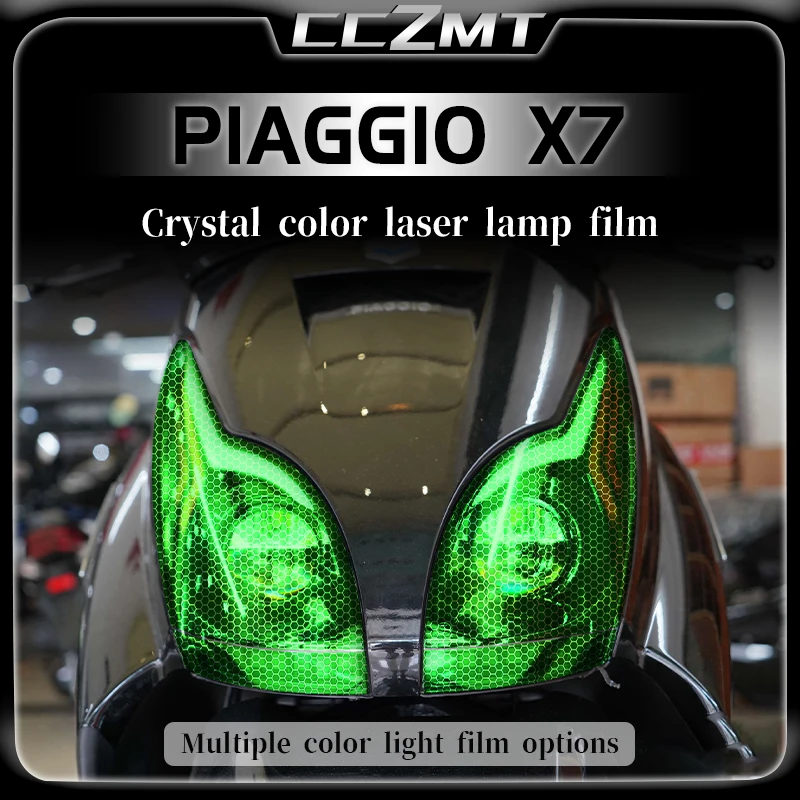 

For Piaggio X7 honeycomb laser light film headlight film smoked black tail light film transparent protective film modification