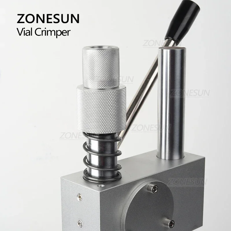 ZONESUN دليل فيال المكشكش الوجه قبالة قبعات عن طريق الفم زجاجة ختم الزجاج العقص آلة السد ZS-TVC2