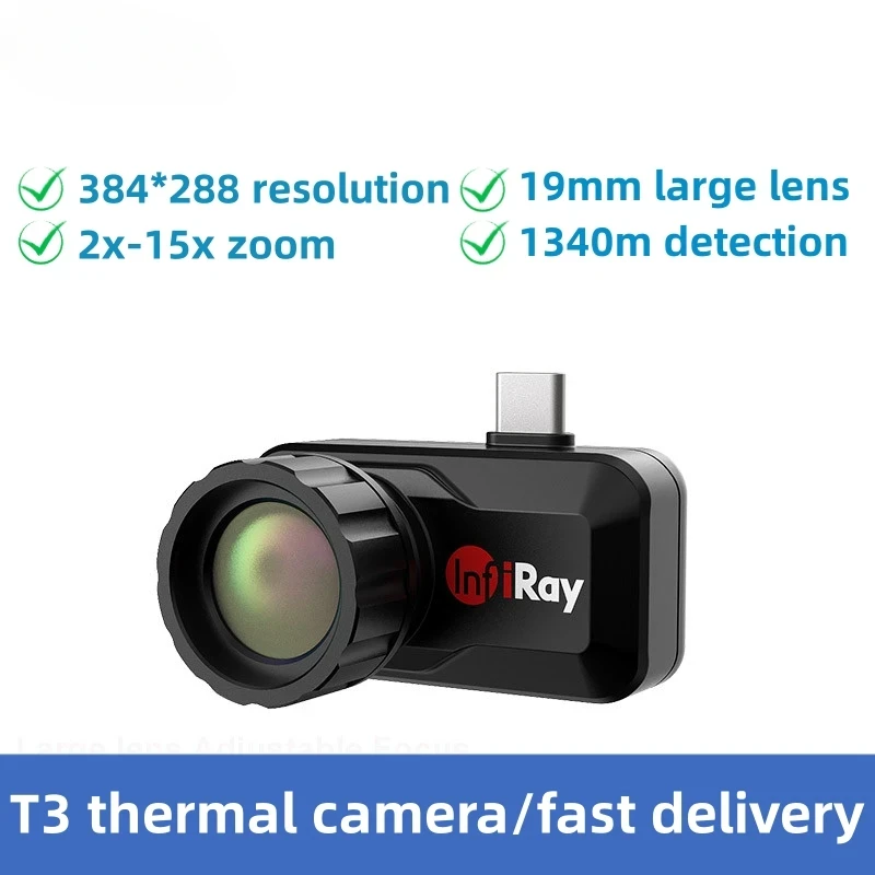 Infiray Iray T3 IR Infrared Tactical Thermal Imager Night Vision Hunting Camera 19.5 degrees FOV 384x288 Resolution For Android