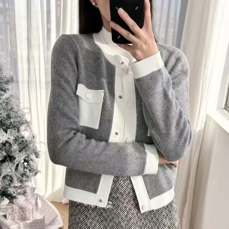 เสื้อคาร์ดิแกนไหมพรมถักทรงยาว สีสันสดใส สไตล์แฟชั่นต้นฤดูใบไม้ผลิ สำหรับผู้หญิง คุณภาพพรีเมียม