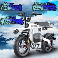 COSWHEEL T16 Electric Bicycle 1000W  48V20AH Lithium Battery Adult Electric Bike Hydraulic Brake 20-inch tire All-terrain E-bike