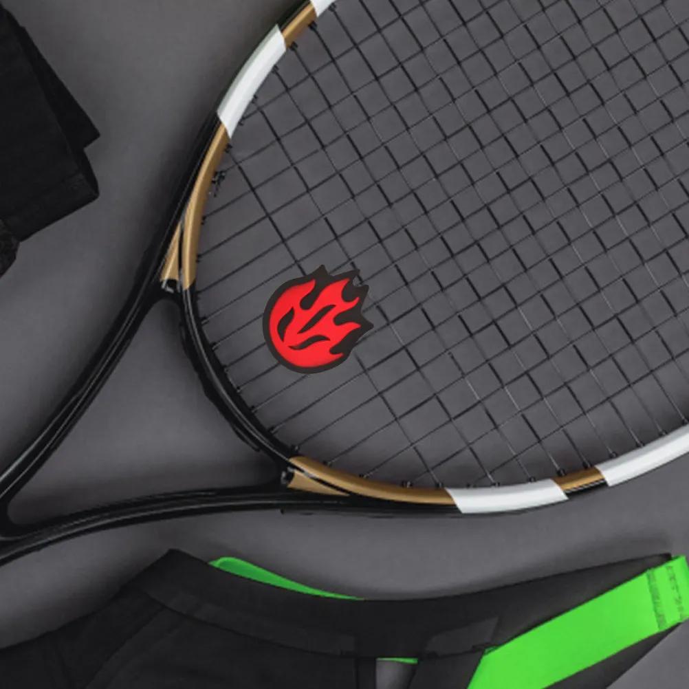 

4Pcs Flame Shape Tennis Racket Vibration Dampeners Silicone Shock Absorbers for Training Competition Soft Shockproof Racket