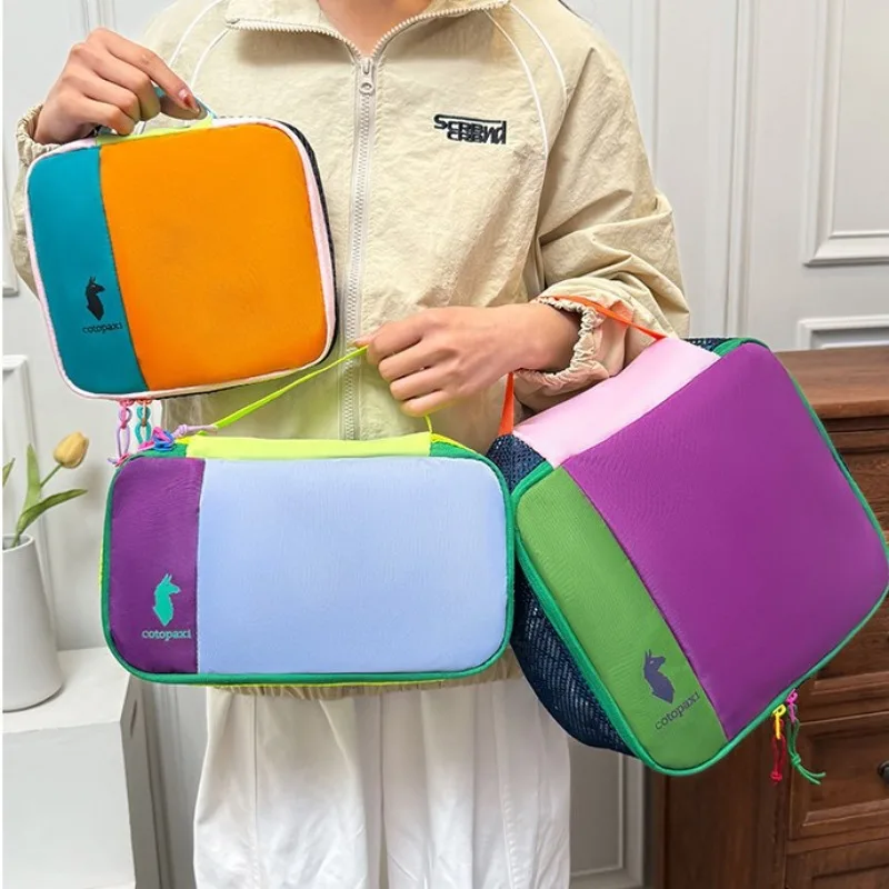 

2026Outdoor travel fashionable and simple dopamine storage bag three piece set waterproof trendy wash bag makeup bag
