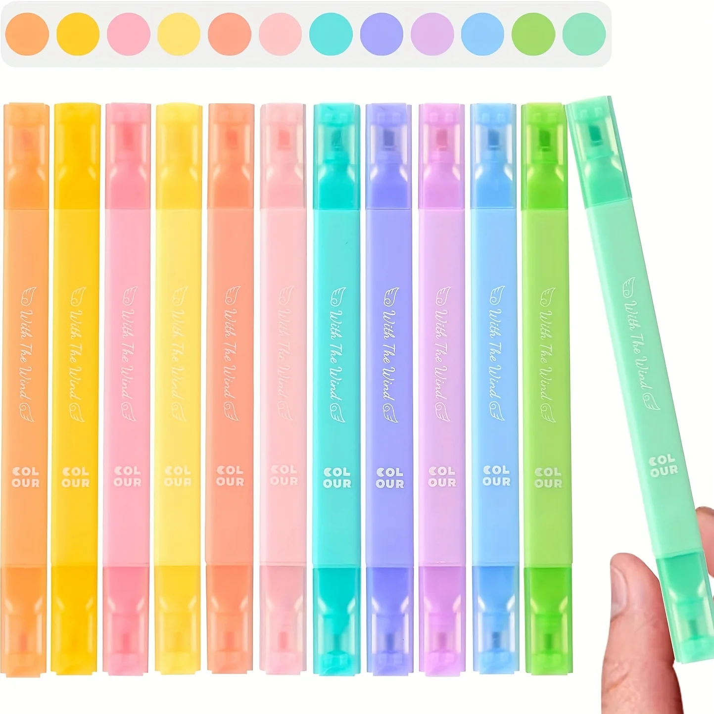 

12pcs Highlighters Assorted Colors No-Bleed Quick-Drying Pastel Highlighters Markers Suitable for School Supplies and Office Use