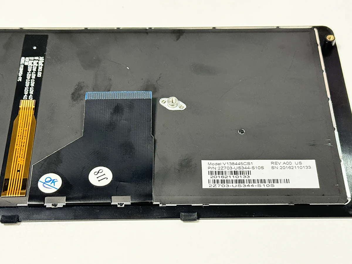 لوحة مفاتيح بإضاءة خلفية لجيجابايت P34 P34G P34K P34F P34W EF34 EG34 V 138445 CS1 2Z703-US344-S10S V 138445 استبدال جزء الكمبيوتر المحمول A-FPC #3