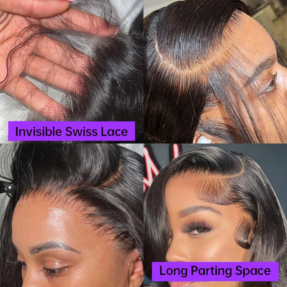 13x4 Body Wave Lace Front Wigs Human Hair Pre plucked With Baby Hair 200 Density Glueless 13X6 HD Lace Human Hair Wigs For Women image 4