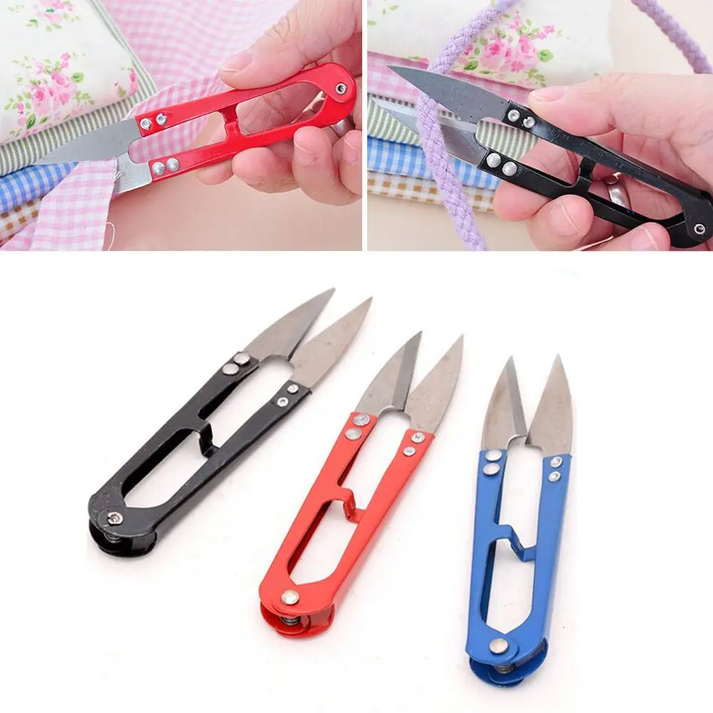 Handheld Sewing Embroidery Scissors U Shape Thread Scissors Professional Tailor Cutter DIY Needlework Sewing Accessories