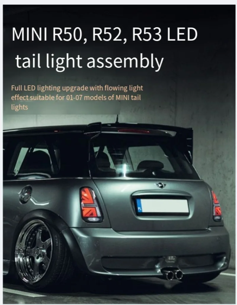 

Union Jack LED Tail Lights for BMW Mini R50 R52 R53 2001-2007, High Brightness Upgrade