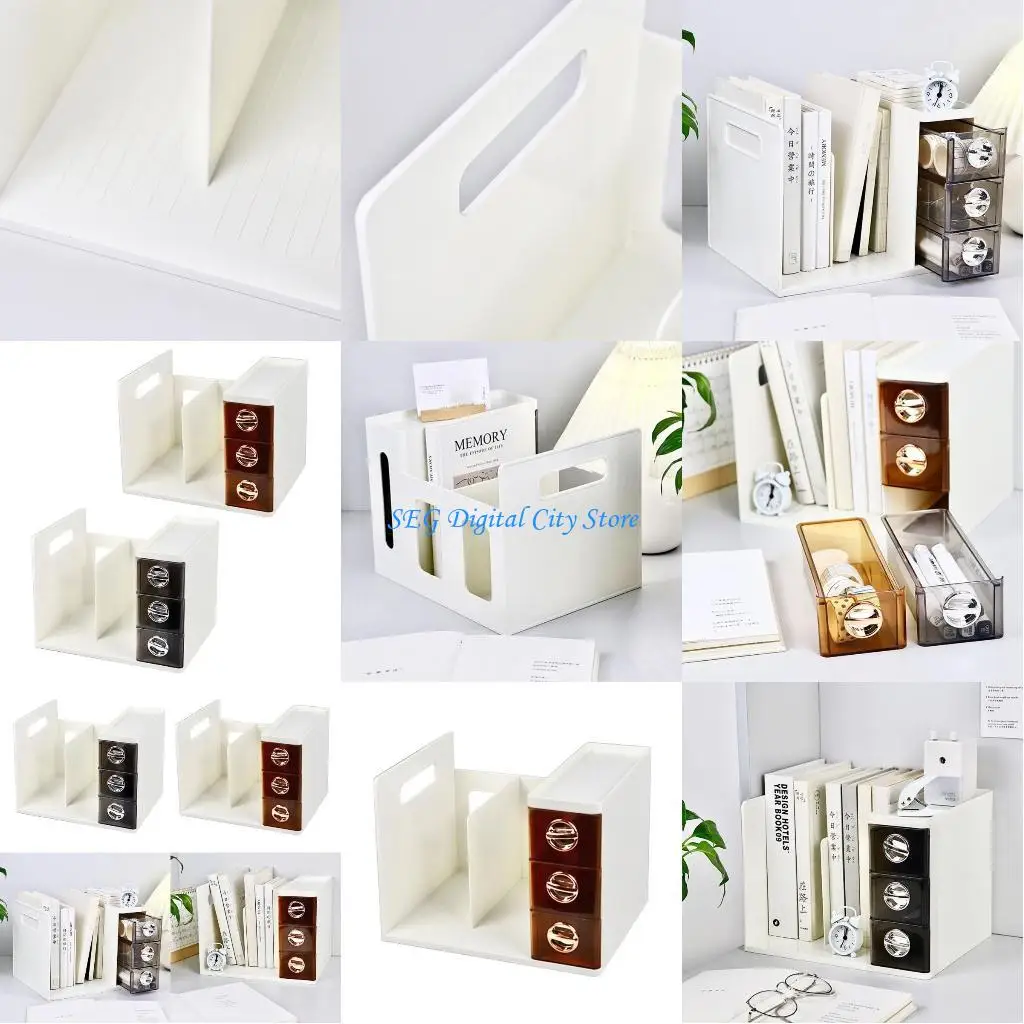 

U75B Book Storage Rack Simple Desktop Bookshelf with Big Space for Books Magazines