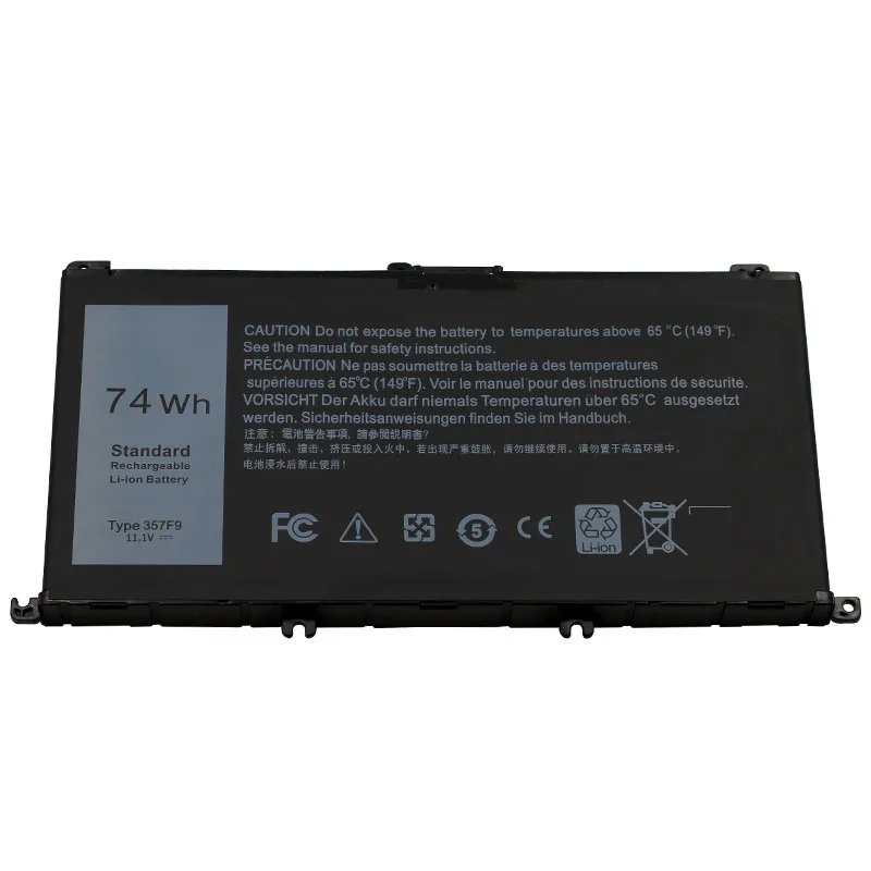 Imagem -02 - Apexway-dell Inspiron 15 Gaming Bateria do Portátil 357f9 11.4v 74wh 357f9 5576 5577 7566 7567 7000 7557 7559 P65f P57f001 P57f001