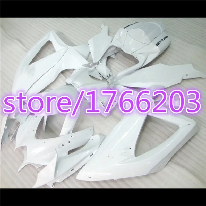 Hot sales  For A GSXR600/750 K8 2008 2009 2010 08 09 ABS Fairing Kits GSXR600 750 08 09 10 all white Fairing