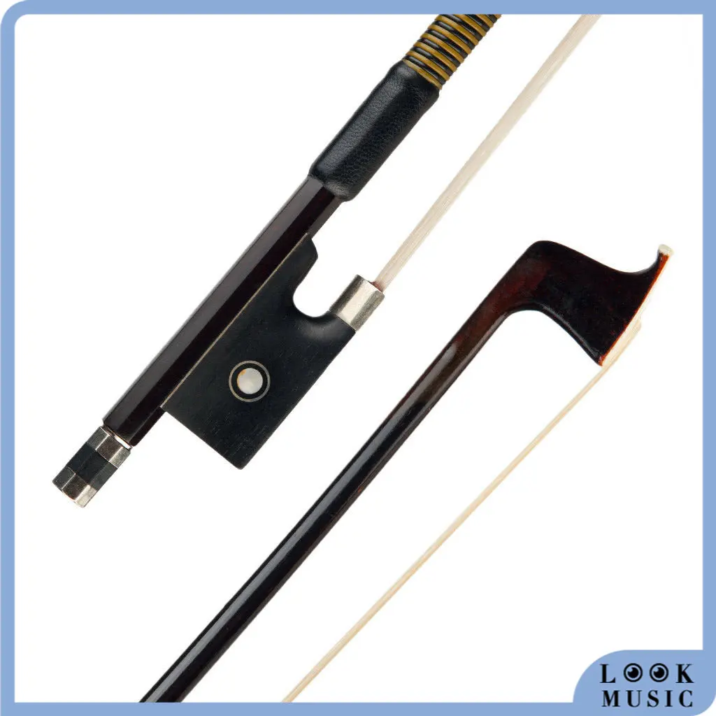 

LOOK 4/4 Brazilwood Violin Bow Round Stick Ebony Frog Bow Fiddle Bow Well Balance Violin Accessories