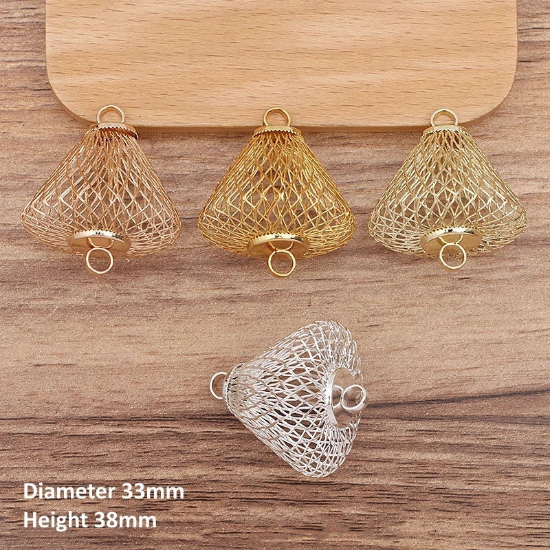 BoYuTe New Arrive (20 Pieces/Lot) Metal Iron Wire Hollow Mesh Lantern Ball Pendant Materials Handmade Diy Jewelry Accessories